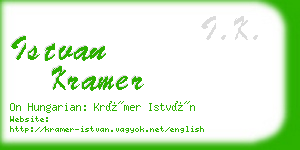 istvan kramer business card